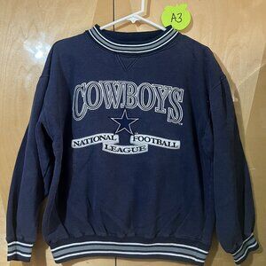 Vintage Cowboys Adult Sweater L Large Dark Blue National Football League NFL